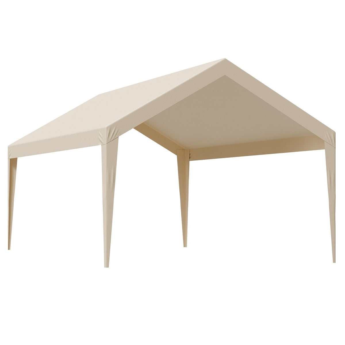 6x3.6m Carport Replacement Canopy Cover UV Waterproof Garage Tarp Beige