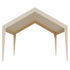 Carport Replacement Canopy, 6 x 3.6 m Potable Garage Tent Top Tarp, UV-Resistant & Waterproof Car Shelter Tarp, Heavy Duty Car Port Cover with Ball Buggees, Beige, Frame Not Included