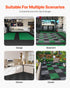 Interlocking Drainage Mat, 31 x 31 cm Modular Interlocking Cushion, 24 Pcs Splicing Drainage Mats, Non-Slip Black PP Drainage Floor Tile and Shower Mat, for Garage, Garden, Kitchen & Outdoor