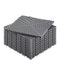 Interlocking Drainage Mat, 31 x 31 cm Modular Interlocking Cushion, 12 Pcs Splicing Drainage Mats, Non-Slip Gray PP Drainage Floor Tile and Shower Mat, for Garage, Garden, Kitchen & Outdoor