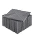 Interlocking Drainage Mat, 31 x 31 cm Modular Interlocking Cushion, 12 Pcs Splicing Drainage Mats, Non-Slip Gray PP Drainage Floor Tile and Shower Mat, for Garage, Garden, Kitchen & Outdoor