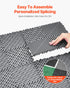Interlocking Drainage Mat, 31 x 31 cm Modular Interlocking Cushion, 12 Pcs Splicing Drainage Mats, Non-Slip Gray PP Drainage Floor Tile and Shower Mat, for Garage, Garden, Kitchen & Outdoor