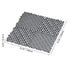 Interlocking Drainage Mat, 31 x 31 cm Modular Interlocking Cushion, 12 Pcs Splicing Drainage Mats, Non-Slip Gray PP Drainage Floor Tile and Shower Mat, for Garage, Garden, Kitchen & Outdoor