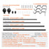 Black Double Curtain Rod 36-72" Adjustable Window Rod with Finials