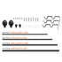 Black Double Curtain Rod 36-72" Adjustable Window Rod with Finials