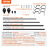 Double Rod Curtain Rods, 36-72 inches(3-6ft) Adjustable Length, Black Double Curtain Rods with Round Finials, 1" and 3/4" Diameter, Double Window Drapery Rod for Sheer and Blackout Curtains