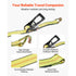 Wheel Chock Tie Down Kit 4540kg Break Strength Car Trailer Straps J-Hook