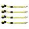 Wheel Chock Tie-Down Kit, Deck-Style Trailer Tie Down Strap, Car Tie Down Kit with J-Hook, Break Strength 4540 kg & Working Load 1512 kg Motorcycle Tie-Down System for SUVs, Trailers, Trucks