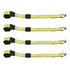 Wheel Chock Tie-Down Kit, Deck-Style Trailer Tie Down Strap, Car Tie Down Kit with J-Hook, Break Strength 4540 kg & Working Load 1512 kg Motorcycle Tie-Down System for SUVs, Trailers, Trucks