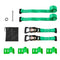 Wheel Chock Tie Down Kit 662kg Load Ratchet Straps for ATV UTV Trailer