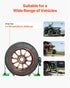 Wheel Chock Tie-Down Kit, Chock-Style Trailer Tie Down Strap, Car Tie Down Kit with Buckle, Break Strength 1986.73 kg & Working Load 662 kg Motorcycle Tie-Down System for ATVs, UTVs & Trailers