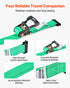 Wheel Chock Tie-Down Kit, Chock-Style Trailer Tie Down Strap, Car Tie Down Kit with Buckle, Break Strength 1986.73 kg & Working Load 662 kg Motorcycle Tie-Down System for ATVs, UTVs & Trailers