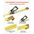Wheel Chock Tie Down Kit 2" x 120" Motorcycle Ratchet Straps 4540kg