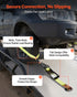 Wheel Chock Tie-Down Kit, Tire-Style Motorcycle Tie-Down System, Car Tie Down Kit with Flat Hook, Break Strength 4540 kg & Working Load 1512 kg Trailer Tie Down Strap for ATVs, SUVs, Trailers