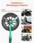 Wheel Chock Tie-Down Kit, Tire-Style Tow Dolly Strap, Car Tie Down Kit with Heavy-Duty Hook, Break Strength 4540 kg & Working Load 1512 kg Motorcycle Tie-Down System with O-Ring for ATV, SUV