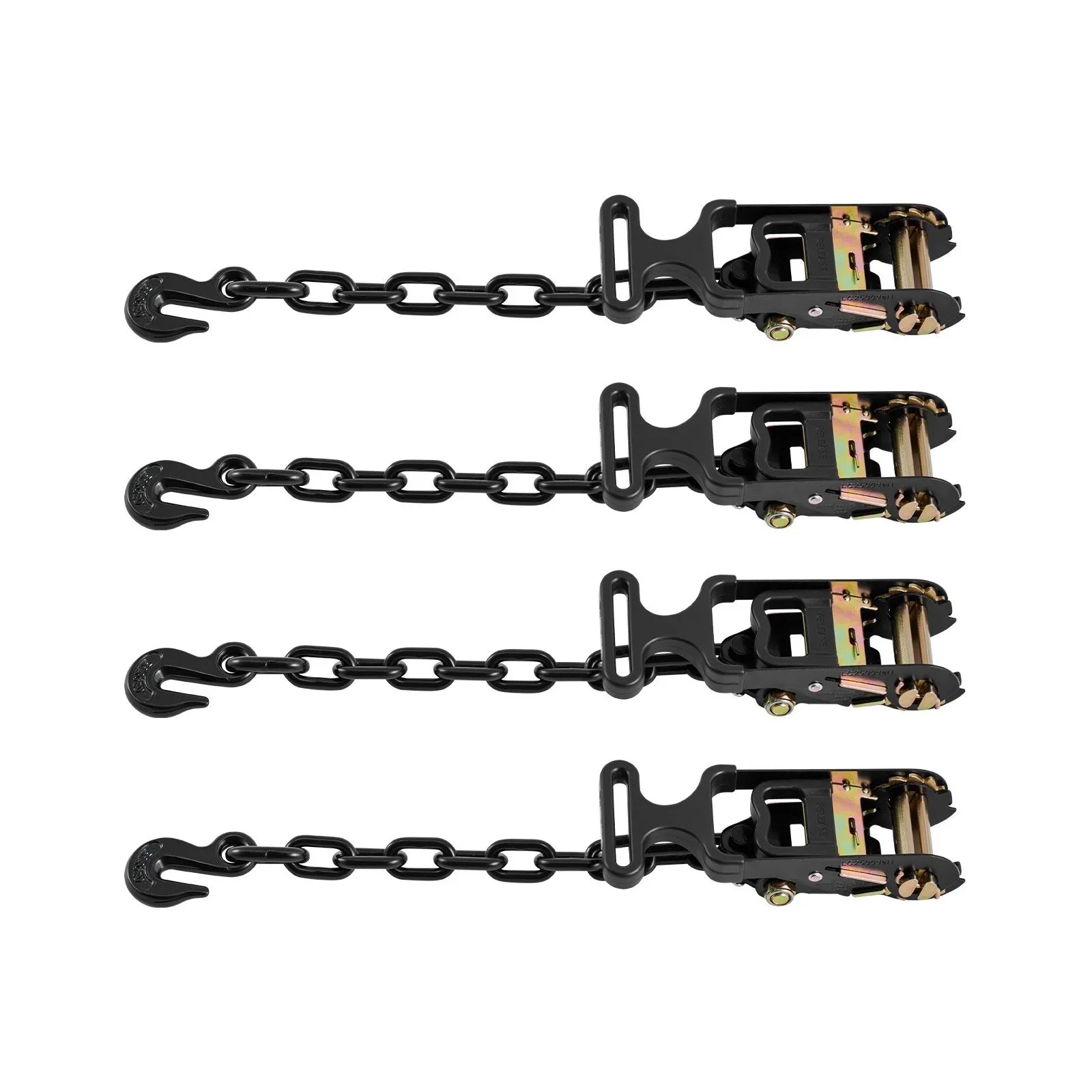 Wheel Chock Tie-Down Kit, Tire-Style Tow Dolly Strap, Car Tie Down Kit with Heavy-Duty Hook, Break Strength 4540 kg & Working Load 1512 kg Motorcycle Tie-Down System with O-Ring for ATV, SUV