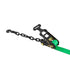 Wheel Chock Tie-Down Kit, Tire-Style Tow Dolly Strap, Car Tie Down Kit with Heavy-Duty Hook, Break Strength 4540 kg & Working Load 1512 kg Motorcycle Tie-Down System with O-Ring for ATV, SUV