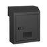 Through The Door Key Drop Box, Heavy Duty Steel Through the Door Mailbox with 12" Combination Lock, Mail Drop Box, Black