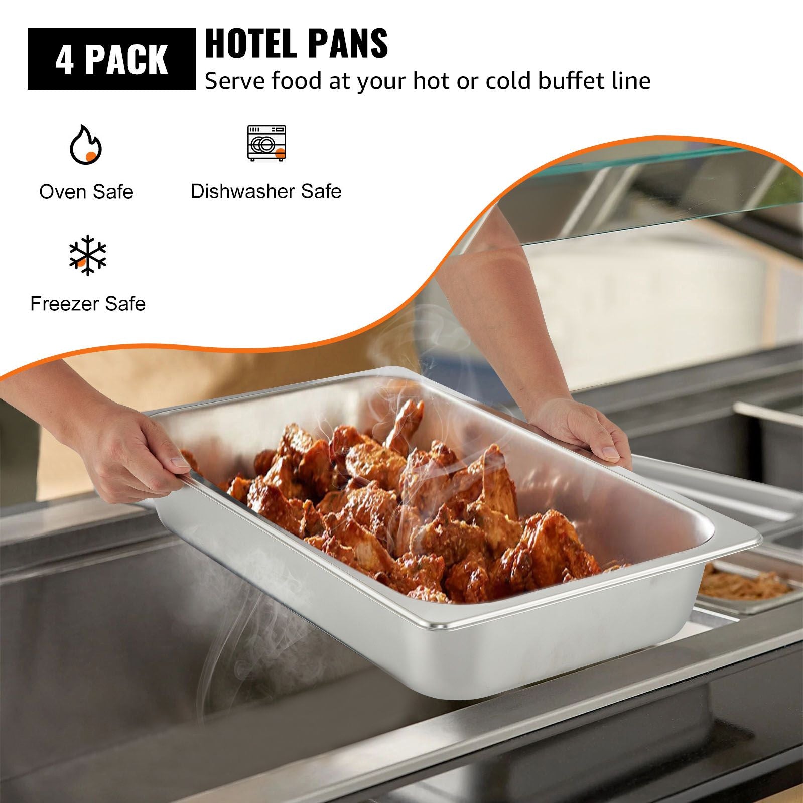 4 Pack Hotel Pan 3.7