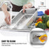 4 Pack Hotel Pan 3.7" Deep Steam Table Pan Full Size with Lid 20.8"L x 13"W Hotel Pan 22 Gauge Stainless Steel Anti Jam Steam Table Pan