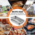 4 Pack Hotel Pan 3.7" Deep Steam Table Pan Full Size with Lid 20.8"L x 13"W Hotel Pan 22 Gauge Stainless Steel Anti Jam Steam Table Pan