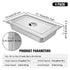 4 Pack Hotel Pan 3.7" Deep Steam Table Pan Full Size with Lid 20.8"L x 13"W Hotel Pan 22 Gauge Stainless Steel Anti Jam Steam Table Pan