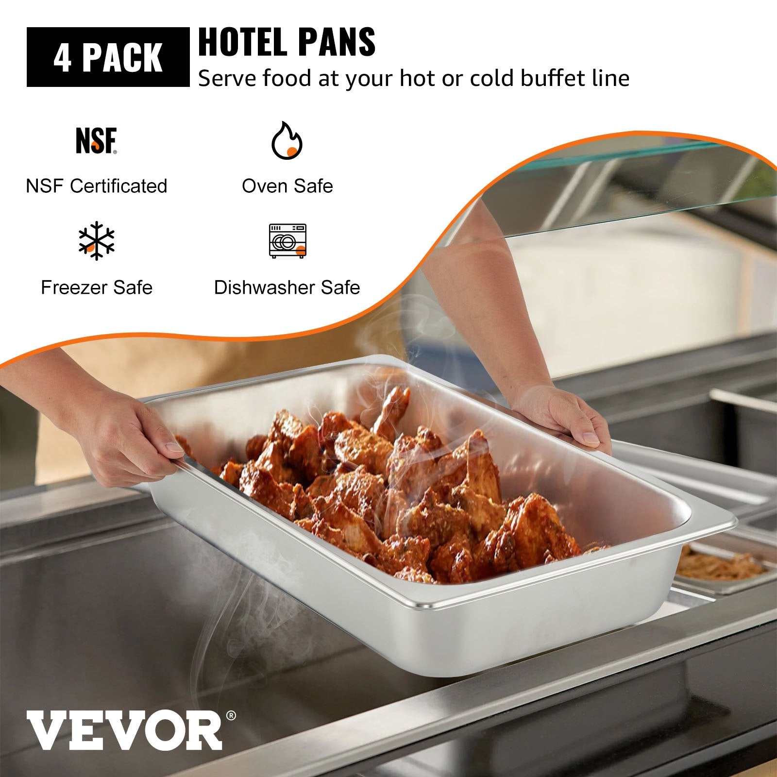 4 Pack Hotel Pan 3.7