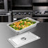 4 Pack Hotel Pan 3.7" Deep Steam Table Pan Full Size with Lid 20.8"L x 13"W Hotel Pan 22 Gauge Stainless Steel Anti Jam Steam Table Pan
