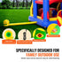 VEVOR Inflatable Bounce House, Outdoor High Quality Playhouse Trampoline, Jumping Bouncer with Blower, Slide, and Storage Bag, Family Backyard Bouncy Castle, for Kid Ages 3_8 Years, 4.0x2.4x2.4m