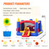VEVOR Inflatable Bounce House, Outdoor High Quality Playhouse Trampoline, Jumping Bouncer with Blower, Slide, and Storage Bag, Family Backyard Bouncy Castle, for Kid Ages 3_8 Years, 4.0x2.4x2.4m