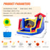 VEVOR Inflatable Bounce House, Outdoor High Quality Playhouse Trampoline, Jumping Bouncer with Blower, Slide, and Storage Bag, Family Backyard Bouncy Castle, for Kid Ages 3_8 Years, 3.3x3x2.3m