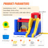 VEVOR Inflatable Bounce House, Outdoor High Quality Playhouse Trampoline, Jumping Bouncer with Blower, Slide, and Storage Bag, Family Backyard Bouncy Castle, for Kid Ages 3_8 Years, 3.4x2.6x2.3m