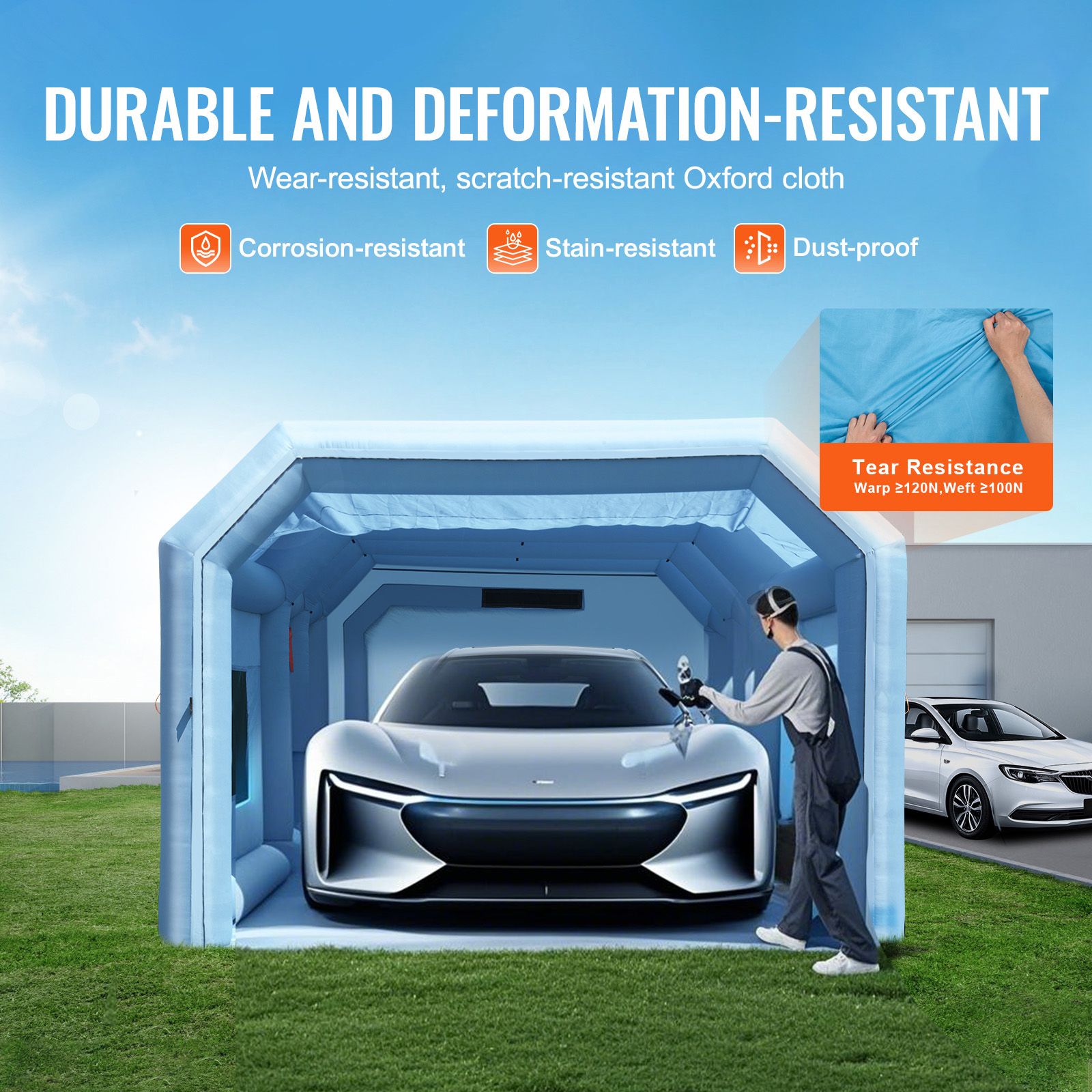 Inflatable Paint Booth 26.2x14.8x9.8ft Inflatable Spray Booth 950W+750W
