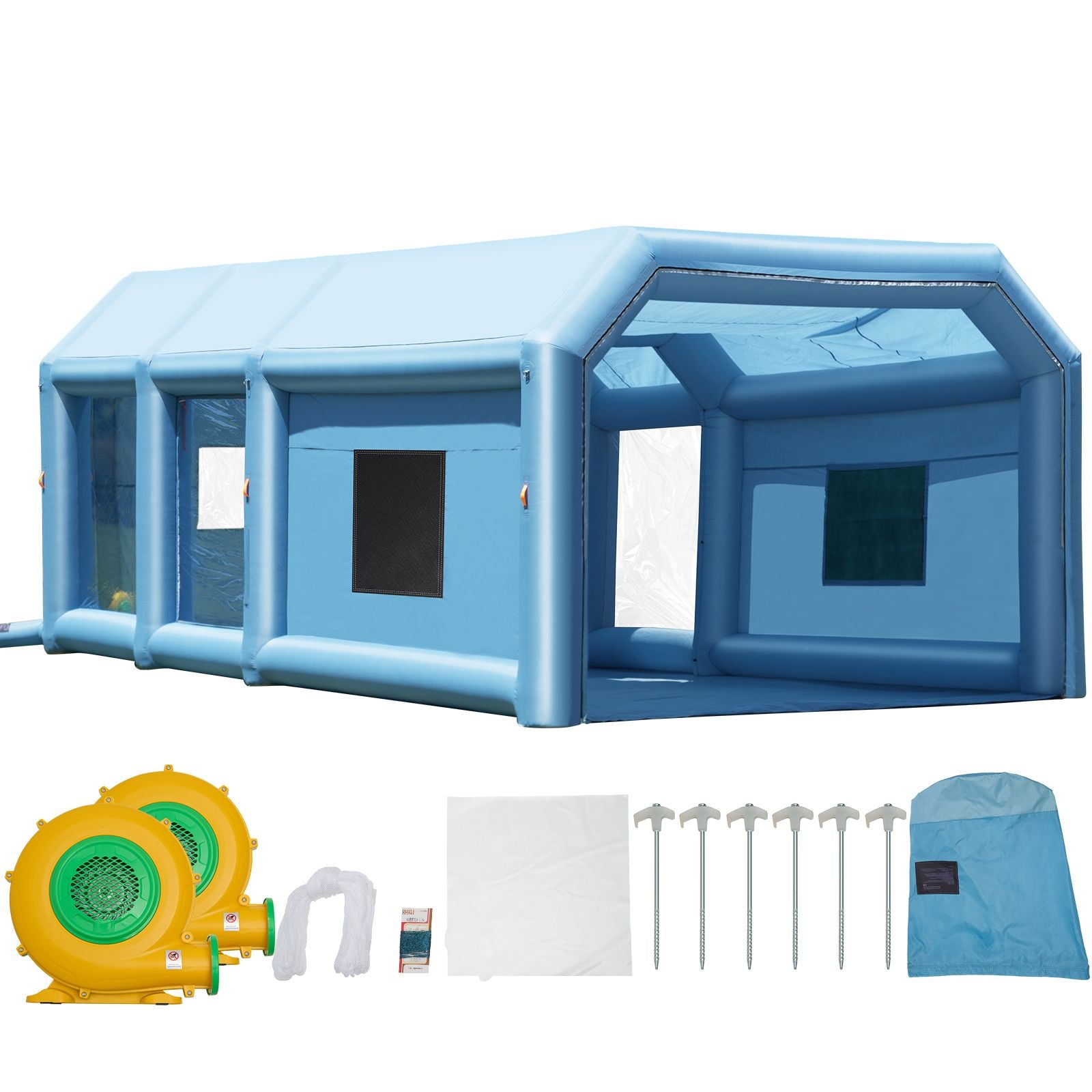 Inflatable Paint Booth 26.2x14.8x9.8ft Inflatable Spray Booth 950W+750W