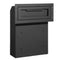 Through Door Mail Drop Box Heavy Duty Steel Key Lock Security Mailbox Black