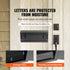 Through Door Mail Drop Box Heavy Duty Steel Key Lock Security Mailbox Black