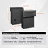 Through Door Mail Drop Box Heavy Duty Steel Key Lock Security Mailbox Black