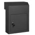 Through Door Mail Drop Box Heavy Duty Steel Key Lock Security Mailbox Black