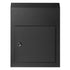 Through Door Mail Drop Box Heavy Duty Steel Key Lock Security Mailbox Black