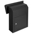Through Door Mail Drop Box Heavy Duty Steel Key Lock Security Mailbox Black