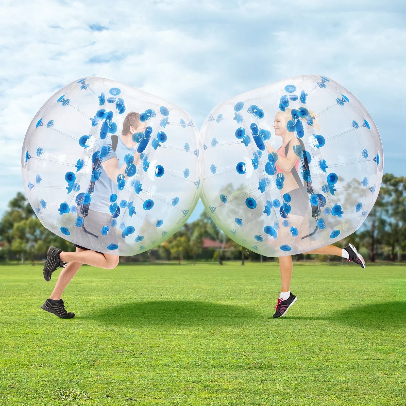 Inflatable Bumper Ball 1-Pack, 5FT/1.5M Body Sumo Zorb Balls for Teen & Adult, 0.8mm Thick PVC Human Hamster Bubble Balls for Outdoor Team Gaming Play, Bumper Bopper Toys for Garden, Yard, Park