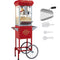 Popcorn Popper Machine with Cart Popcorn Maker 850W 8 Oz 48 Cups Red