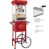 Popcorn Popper Machine with Cart Popcorn Maker 850W 8 Oz 48 Cups Red