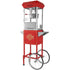 Popcorn Popper Machine with Cart Popcorn Maker 850W 8 Oz 48 Cups Red