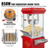 Popcorn Popper Machine with Cart Popcorn Maker 850W 8 Oz 48 Cups Red