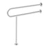 Toilet Safety Rail, 80 cm U-Shaped Handicap Grab Bar, 304 Stainless Steel Senior Safety Pole, Toilet Grab Bars with Anti-Slip Handle, 136 kg Load Capacity Security Handrail with Support Leg