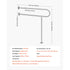 Toilet Safety Rail, 80 cm U-Shaped Handicap Grab Bar, 304 Stainless Steel Senior Safety Pole, Toilet Grab Bars with Anti-Slip Handle, 136 kg Load Capacity Security Handrail with Support Leg