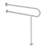 Toilet Safety Rail, 80 cm U-Shaped Handicap Grab Bar, 304 Stainless Steel Senior Safety Pole, Toilet Grab Bars with Anti-Slip Handle, 136 kg Load Capacity Security Handrail with Support Leg