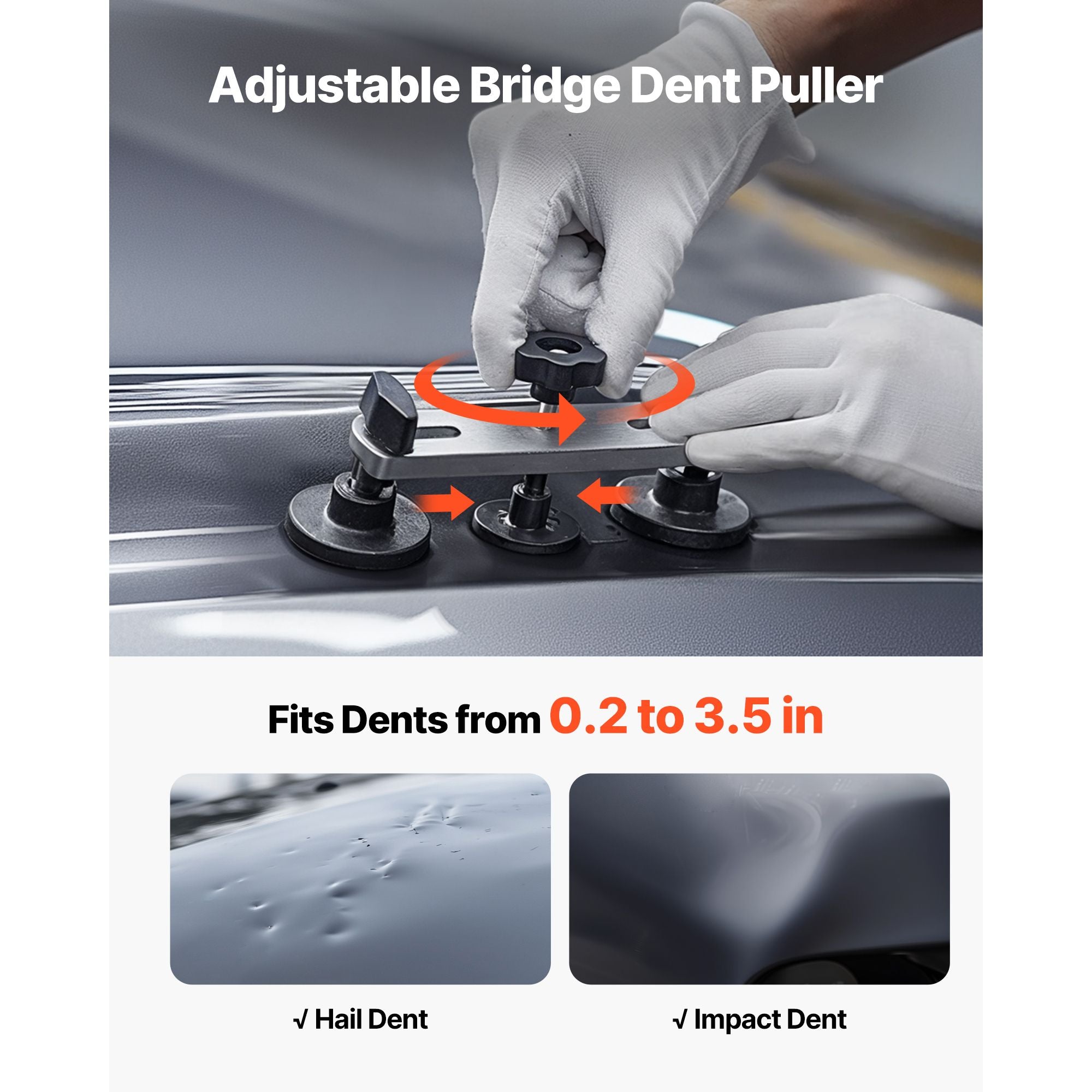 60PCS Paintless Dent Repair Kit Car Dent Puller with Glue Gun