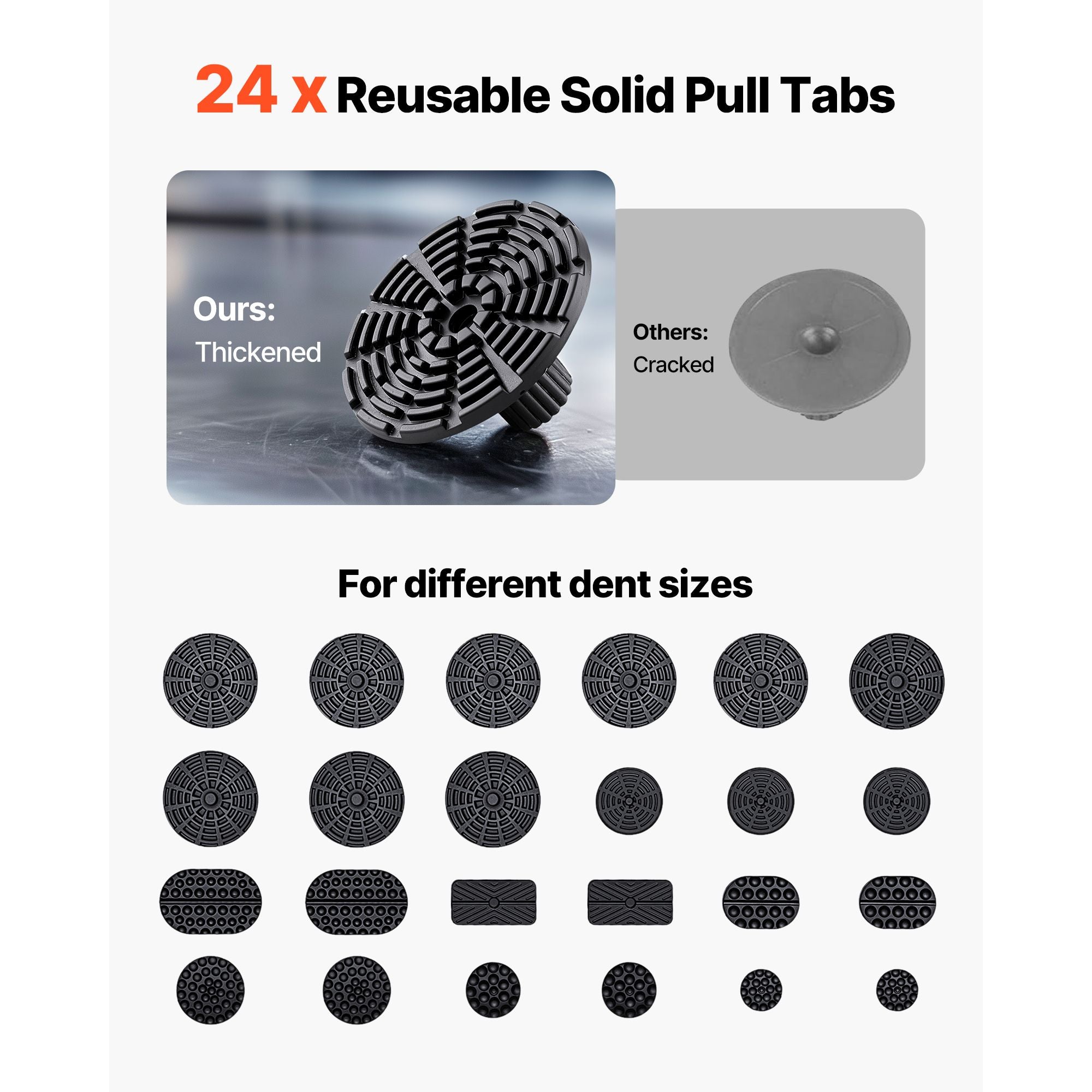 60PCS Paintless Dent Repair Kit Car Dent Puller with Glue Gun
